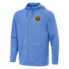 Denver Nuggets Antigua Effortless Full-Zip Hoodie Jacket sale - Heather Blue online