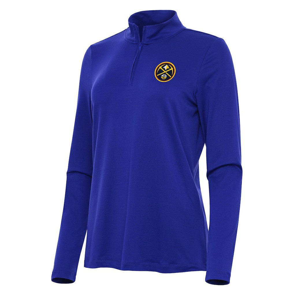 Denver Nuggets Antigua Women's Reprocess Quarter-Zip Top sale - Blue online