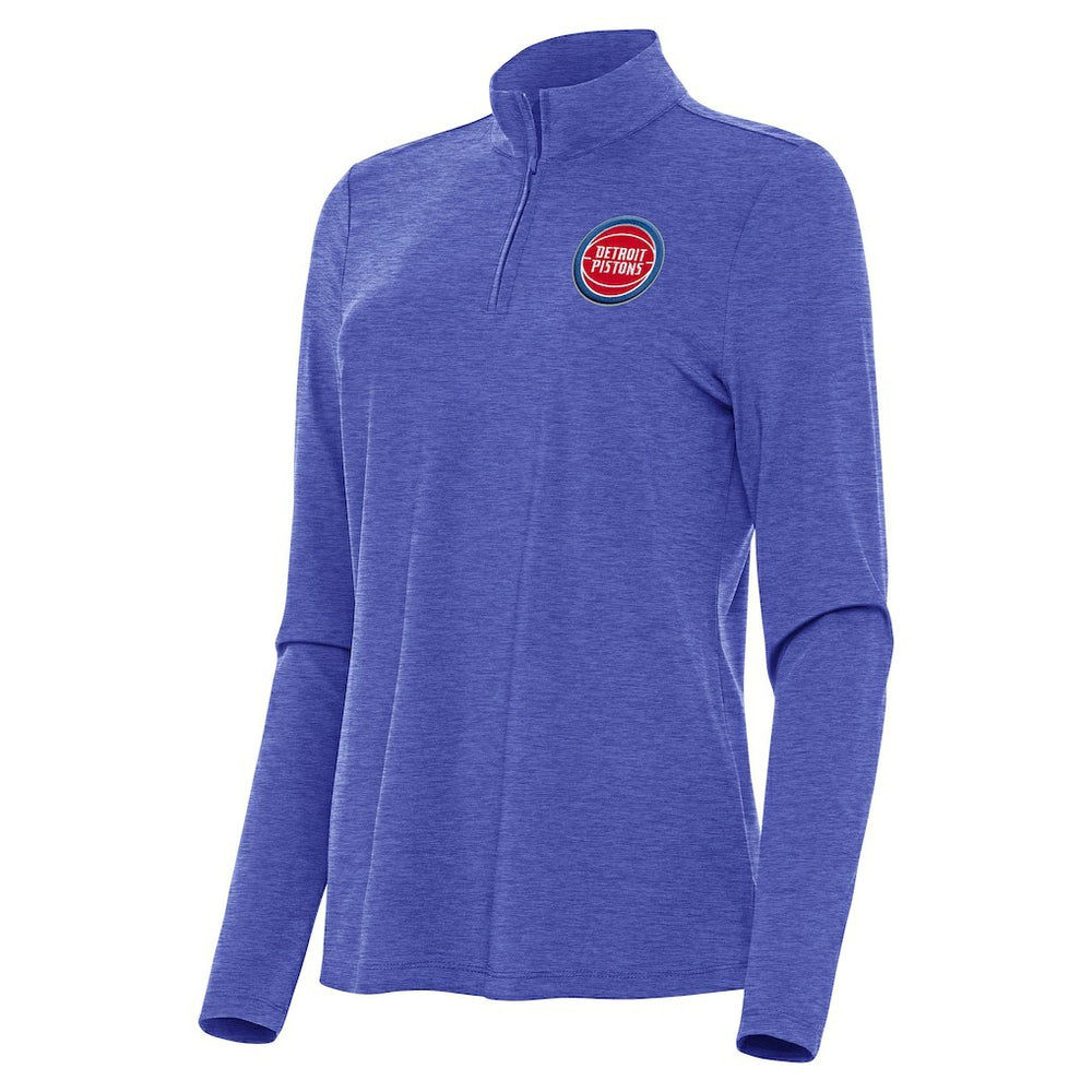 Detroit Pistons Antigua Women's Bright Quarter-Zip Top sale - Heather Royal for sale