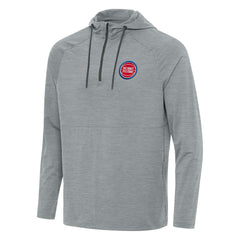 Detroit Pistons Antigua Spikes Raglan Quarter-Zip Hoodie sale - Heather Gray outlet