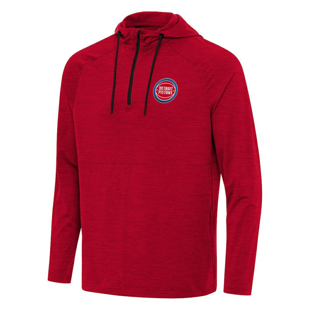 Detroit Pistons Antigua Spikes Raglan Quarter-Zip Hoodie sale - Heather Red sale