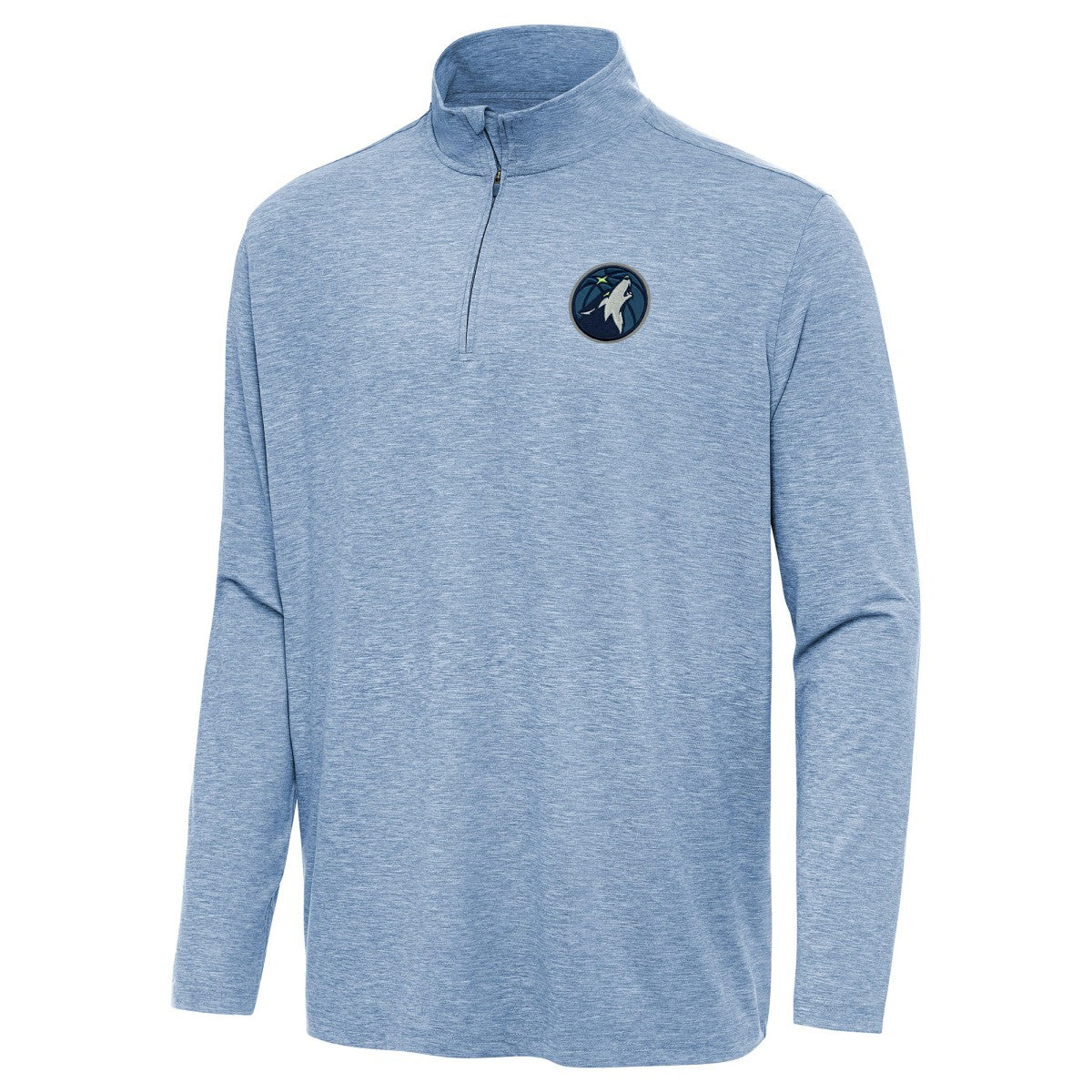 Minnesota Timberwolves Antigua Hunk Quarter-Zip Top - Heather Blue cheap