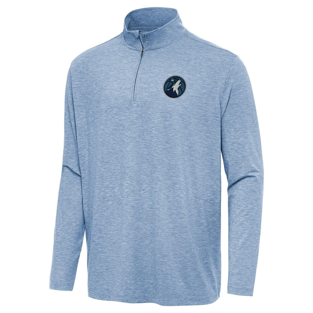 Minnesota Timberwolves Antigua Hunk Quarter-Zip Top - Heather Blue cheap