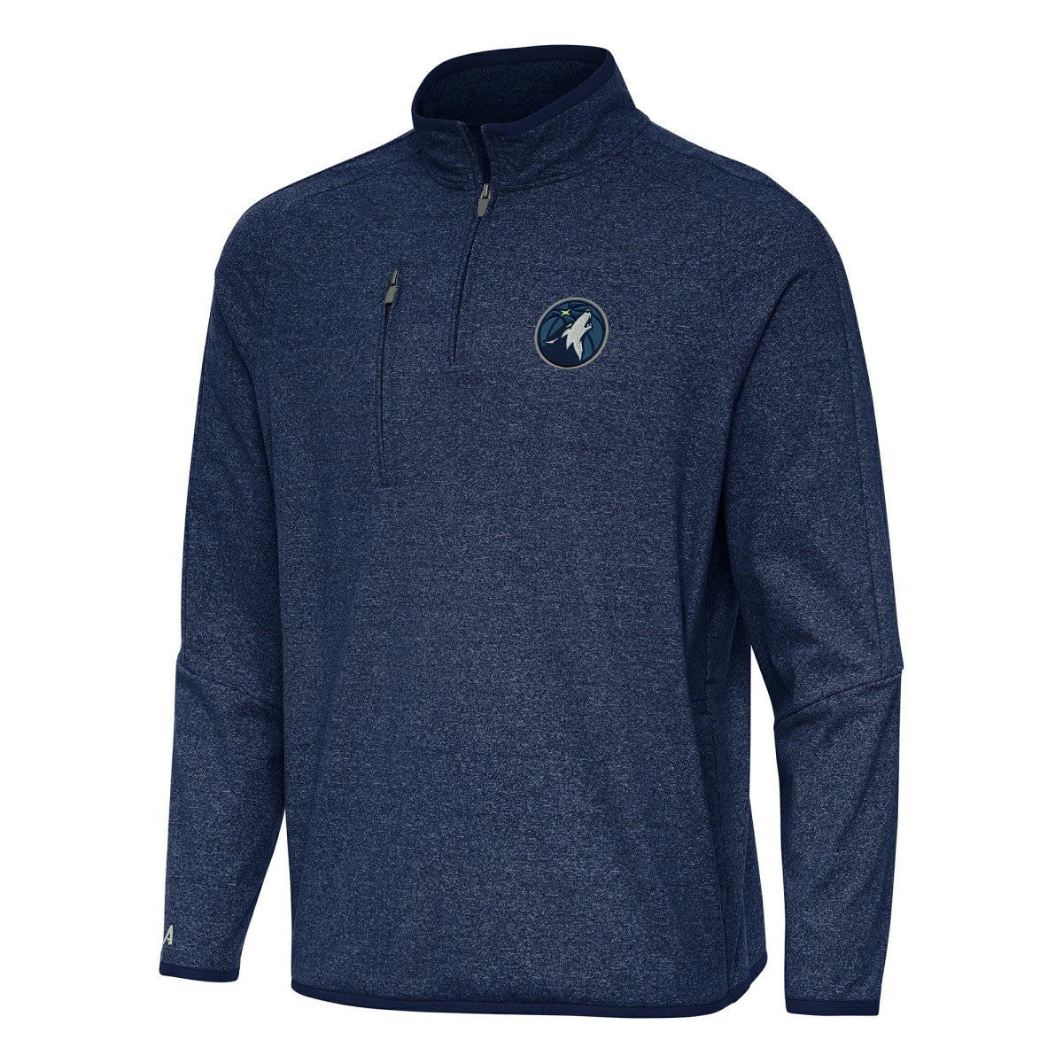 Minnesota Timberwolves Antigua Certain Quarter-Zip Tri-Blend Sweatshirt - Heather Navy online