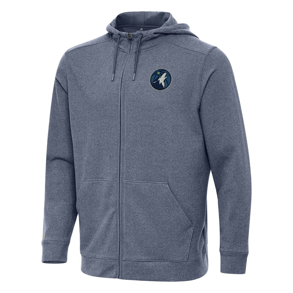 Minnesota Timberwolves Antigua Effortless Full-Zip Hoodie Jacket - Heather Navy cheap