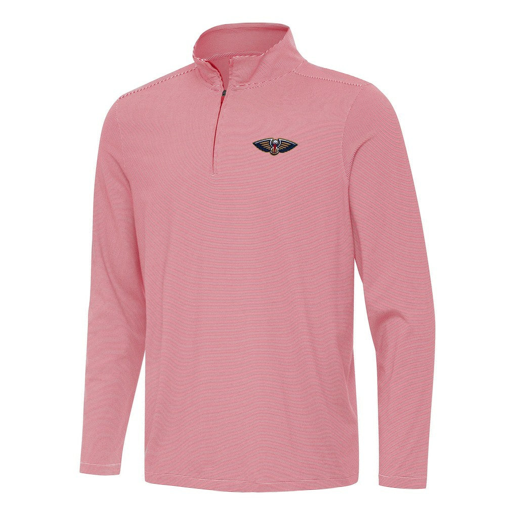 New Orleans Pelicans Antigua Twine Quarter-Zip Top - Red on sale