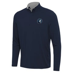 Minnesota Timberwolves Antigua Content Quarter-Zip Top - Navy/Gray for sale
