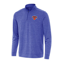 New York Knicks Antigua Bright Quarter-Zip Top - Heather Royal shop