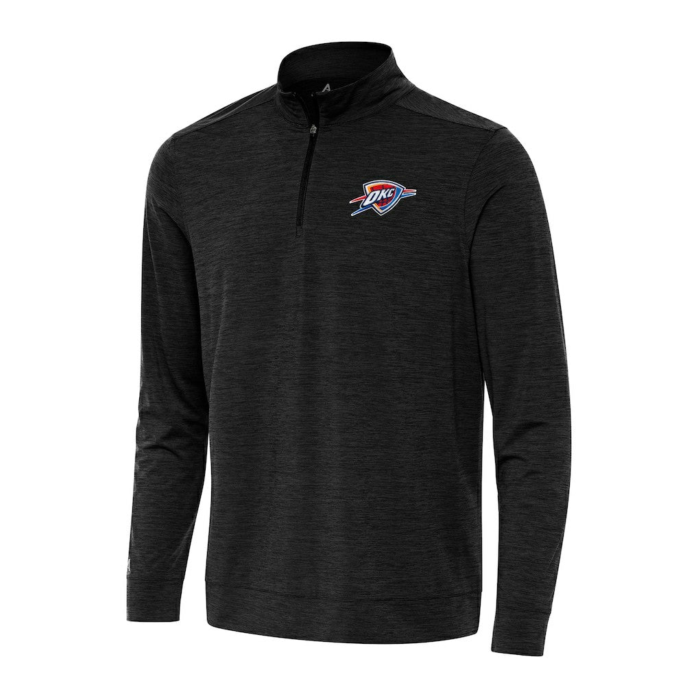 Oklahoma City Thunder Antigua Bright Quarter-Zip Top - Heather Black sale