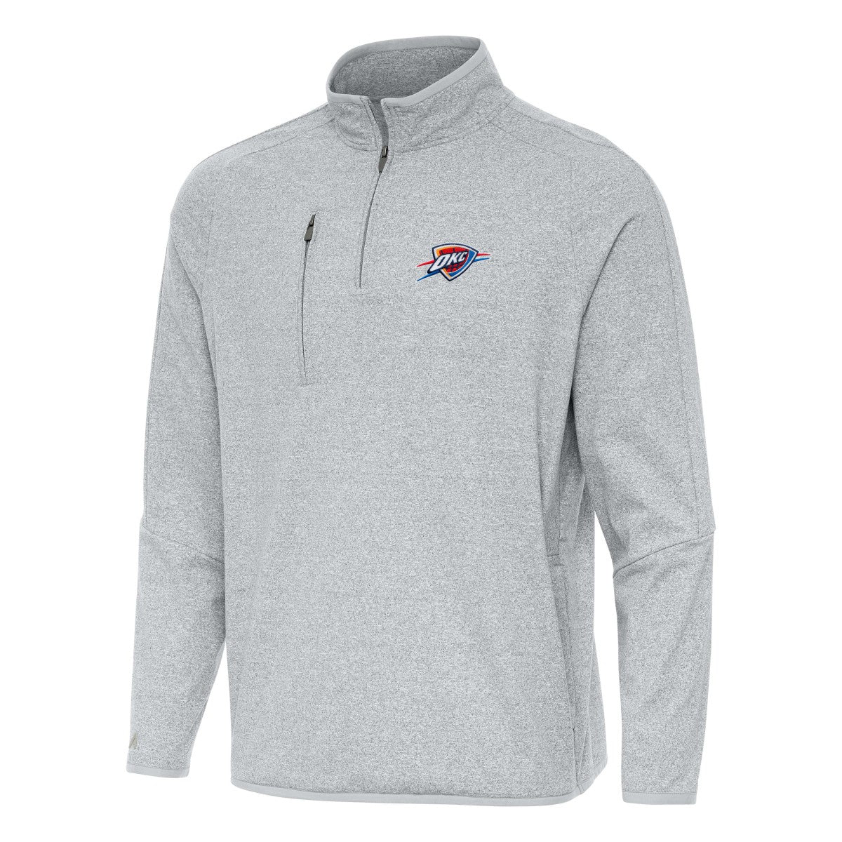 Oklahoma City Thunder Antigua Certain Quarter-Zip Tri-Blend Sweatshirt - Heather Gray online