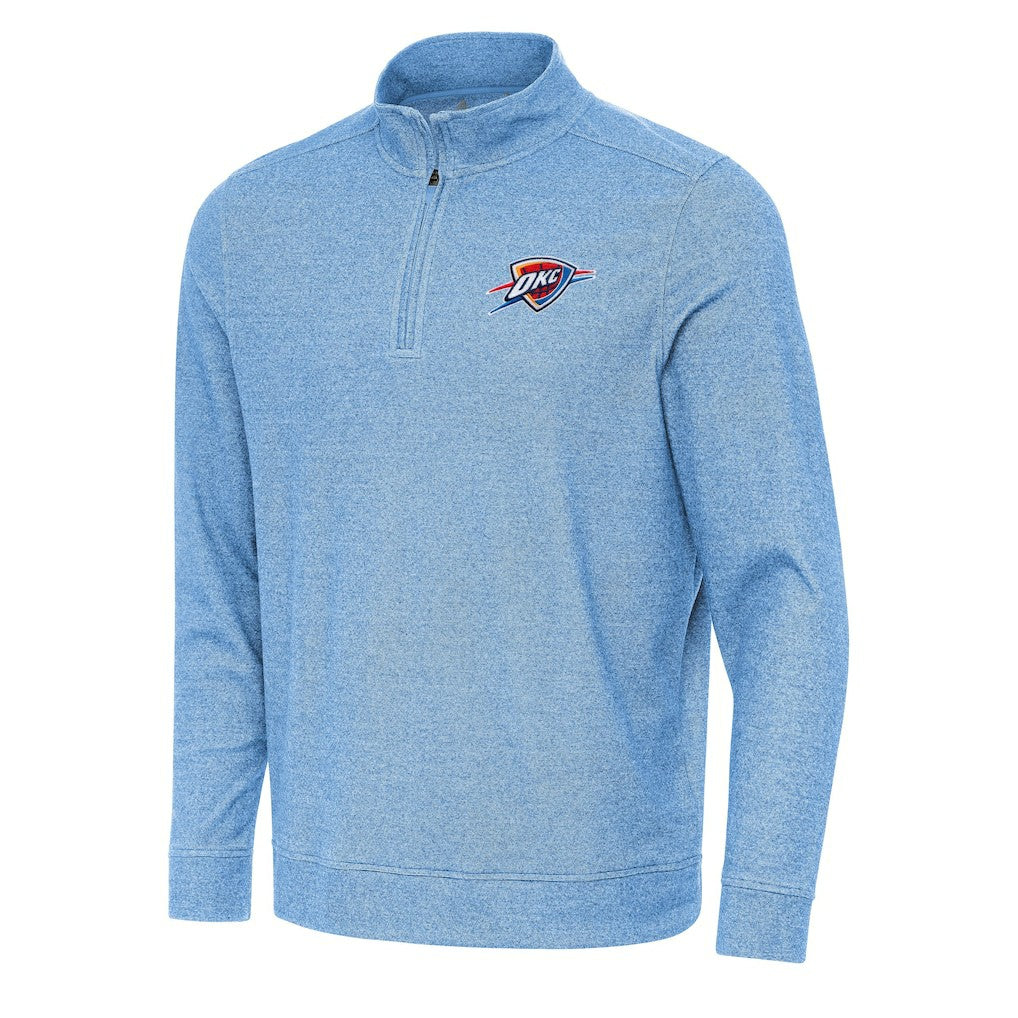 Oklahoma City Thunder Antigua Subtle Quarter-Zip Sweatshirt - Heather Powder Blue outlet