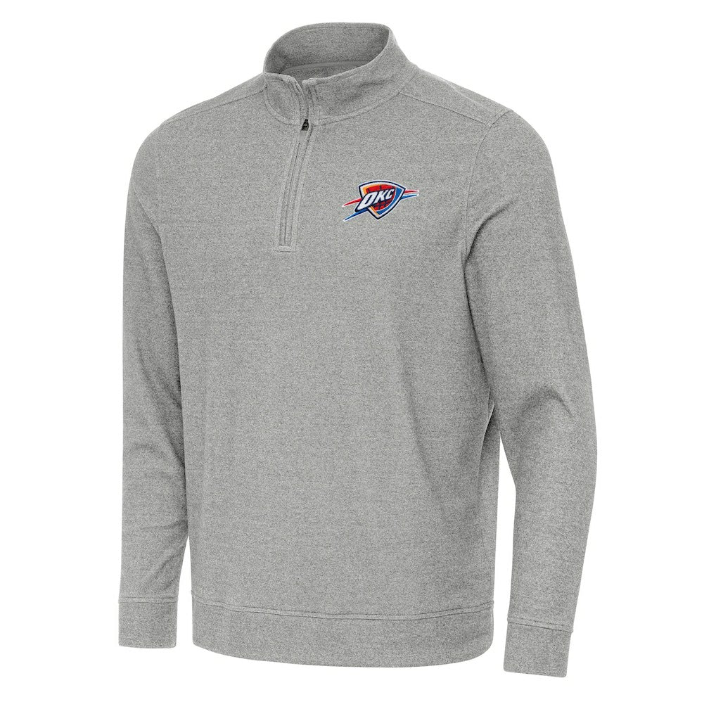Oklahoma City Thunder Antigua Subtle Quarter-Zip Sweatshirt - Heather Gray sale