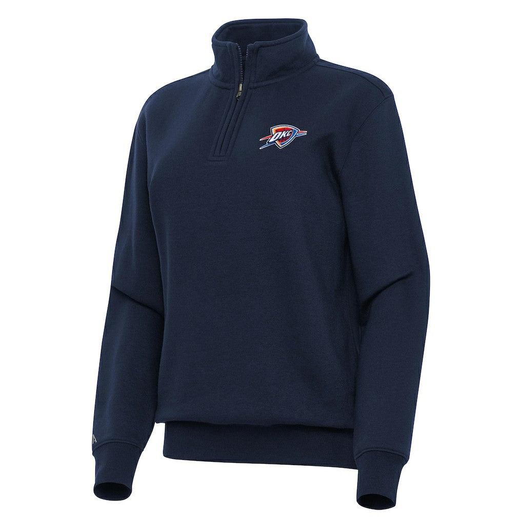 Oklahoma City Thunder Antigua Women's Victory Quarter-Zip Sweatshirt - Navy online