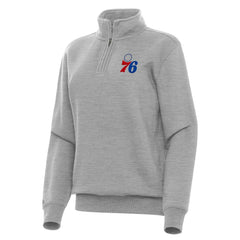 Philadelphia 76ers Antigua Women's Victory Quarter-Zip Sweatshirt - Heather Gray cheap