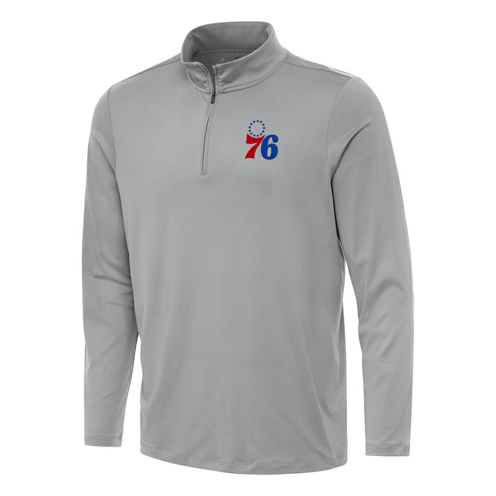 Philadelphia 76ers Antigua Reprocess Quarter-Zip Top - Gray cheap