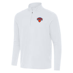 New York Knicks Antigua Intent Quarter-Zip Top - White cheap