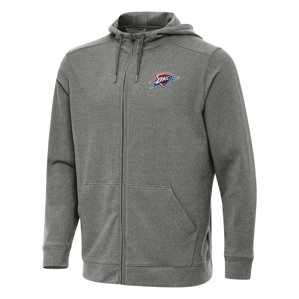 Oklahoma City Thunder Antigua Effortless Full-Zip Hoodie Jacket - Heather Charcoal outlet