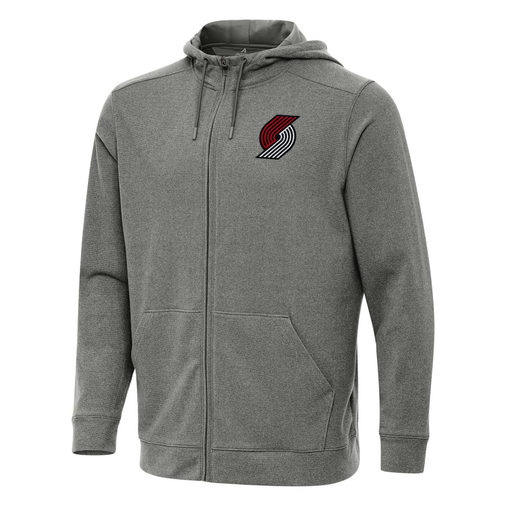 Portland Trail Blazers Antigua Effortless Full-Zip Hoodie Jacket - Heather Charcoal sale