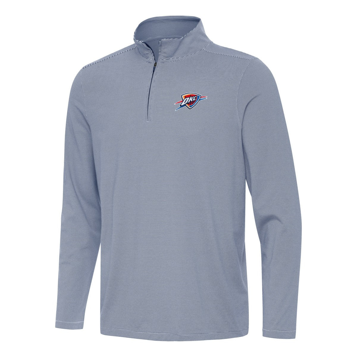 Oklahoma City Thunder Antigua Twine Quarter-Zip Top - Navy sale