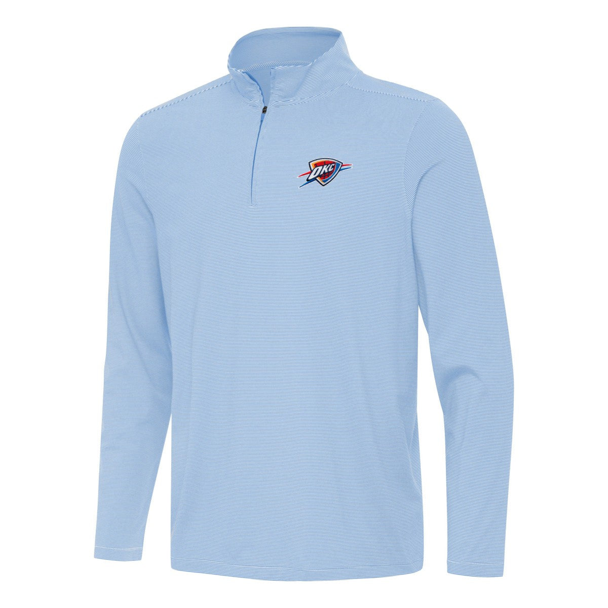 Oklahoma City Thunder Antigua Twine Quarter-Zip Top - Powder Blue discount