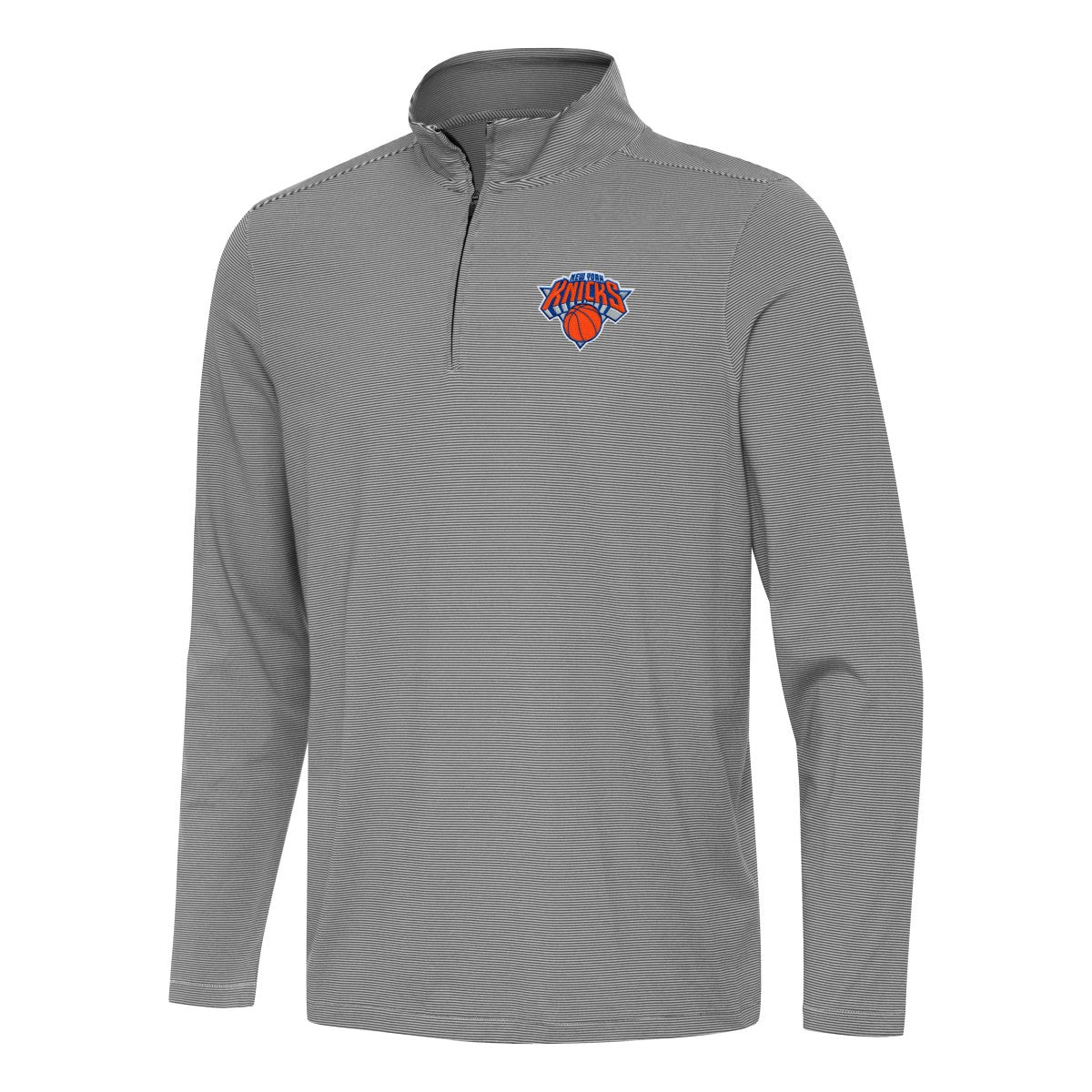 New York Knicks Antigua Twine Quarter-Zip Top - Black shop