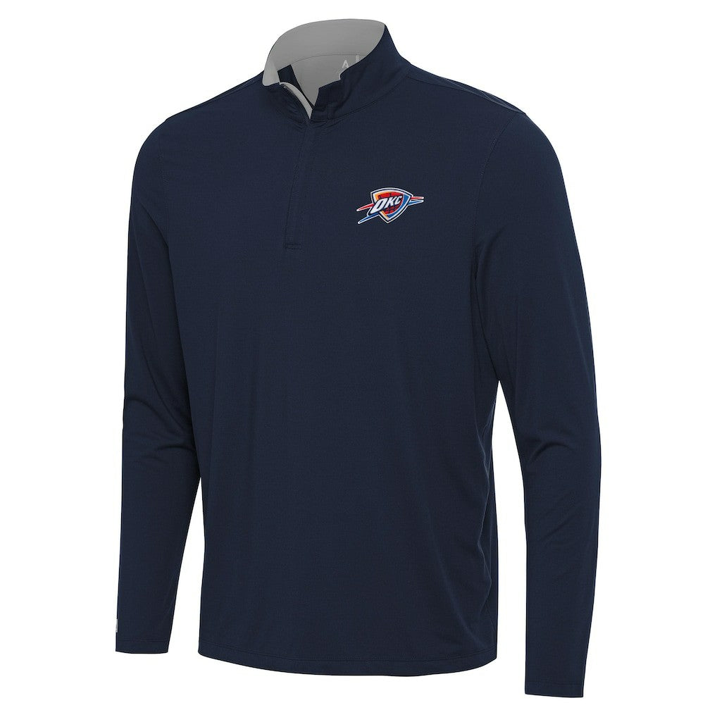 Oklahoma City Thunder Antigua Content Quarter-Zip Top - Navy/Gray outlet