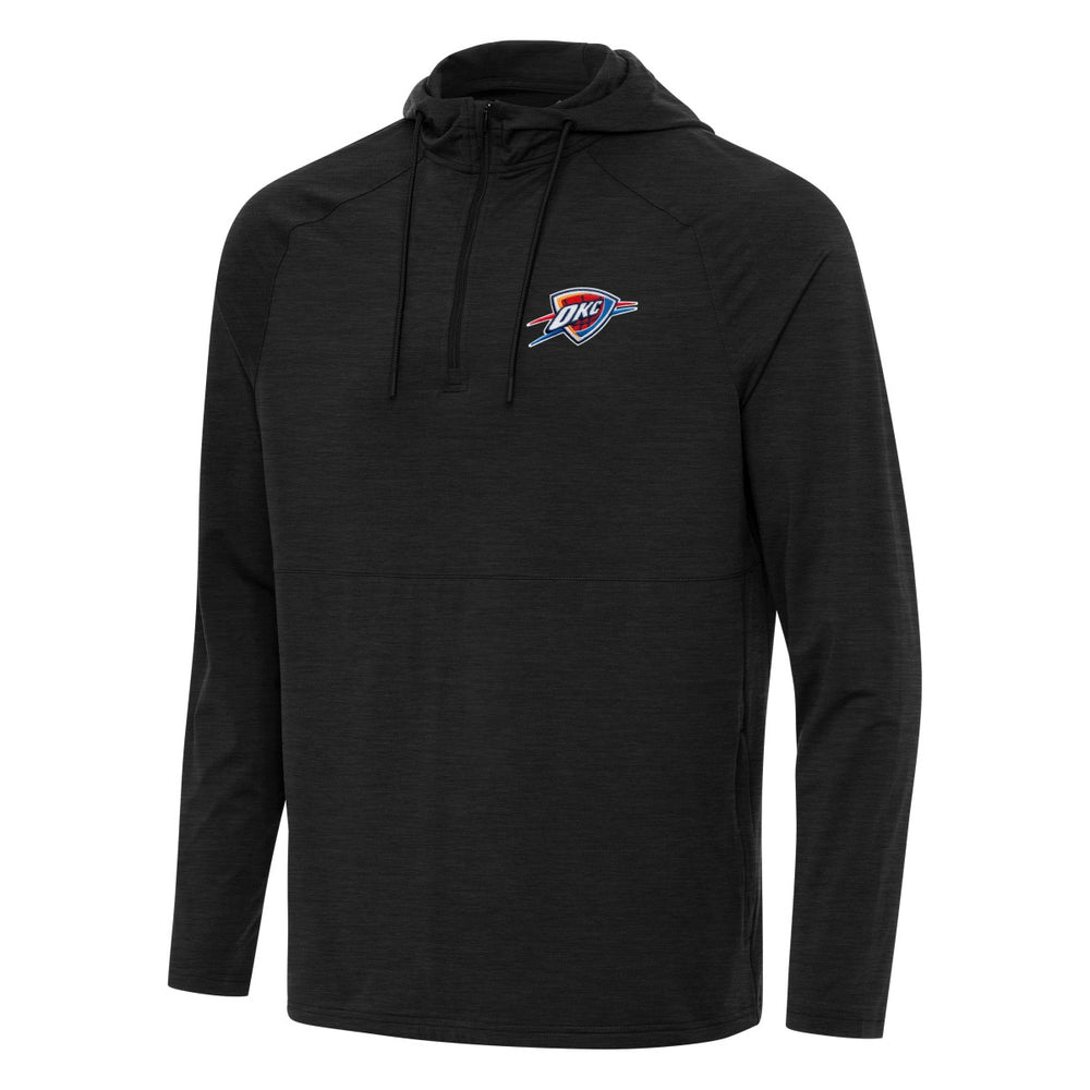 Oklahoma City Thunder Antigua Spikes Raglan Quarter-Zip Hoodie - Heather Black online