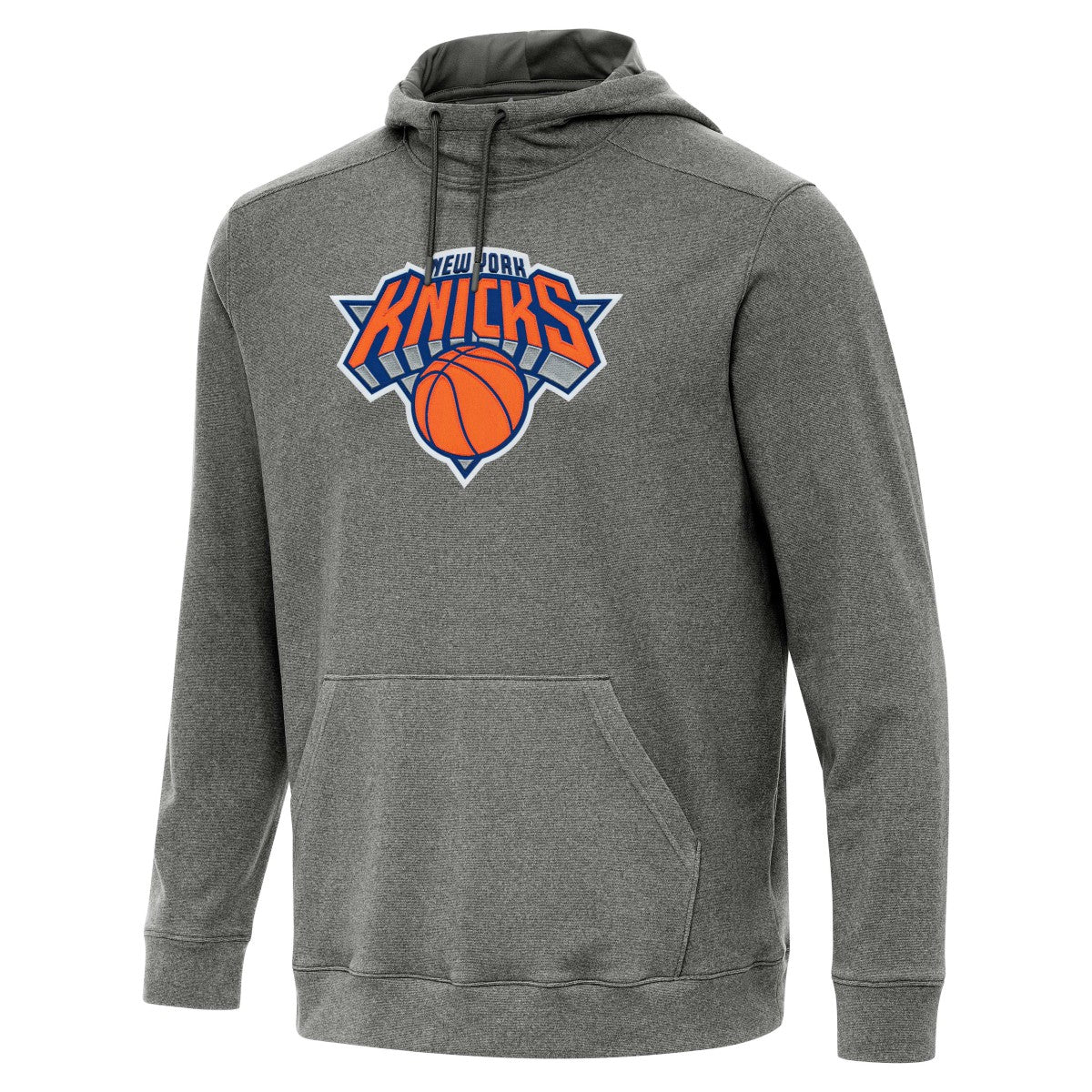 New York Knicks Antigua Cloud Pullover Hoodie - Heather Black on sale