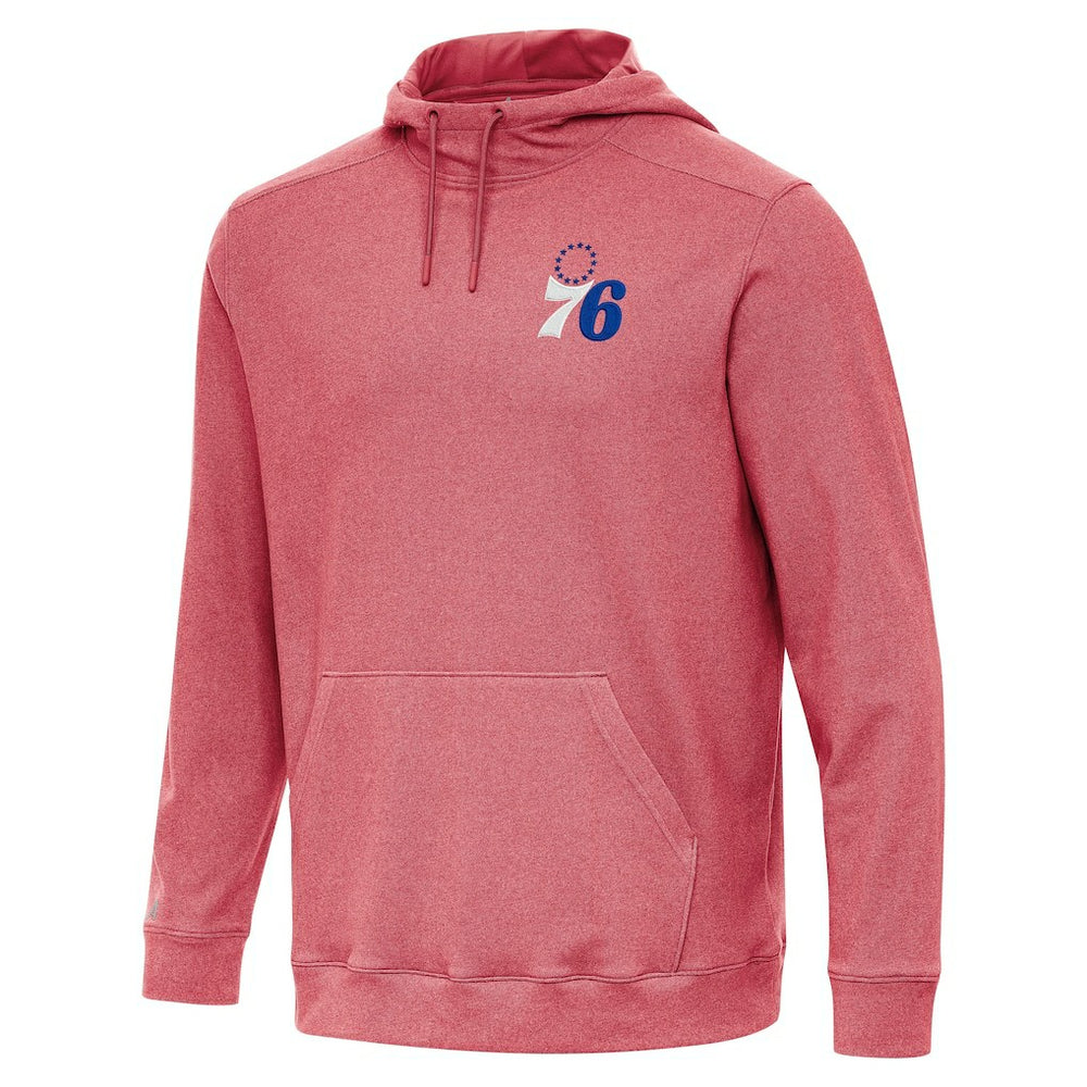 Philadelphia 76ers Antigua Cloud Pullover Hoodie - Heather Red on sale