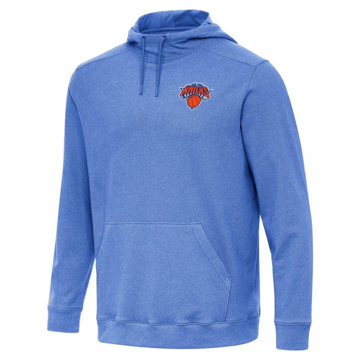 New York Knicks Antigua Cloud Pullover Hoodie - Heather Blue discount
