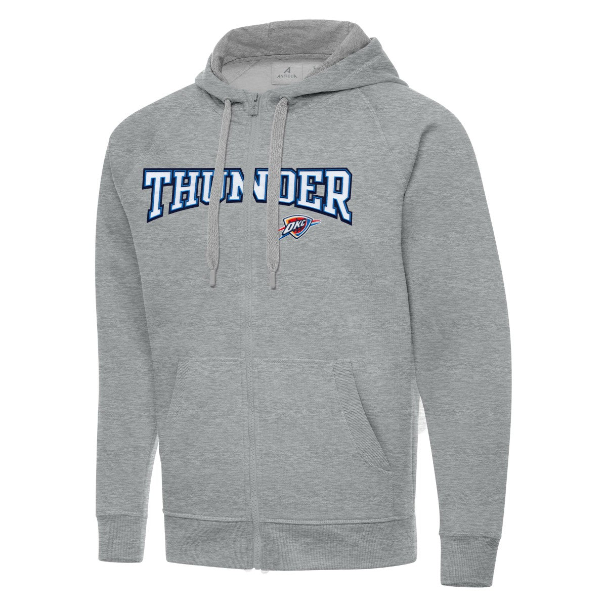 Oklahoma City Thunder Antigua Big & Tall Victory Full-Zip Hoodie Jacket - Heather Gray on sale