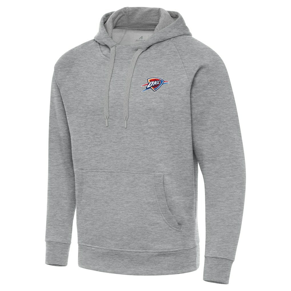 Oklahoma City Thunder Antigua Big & Tall Victory Raglan Pullover Hoodie - Heather Gray outlet