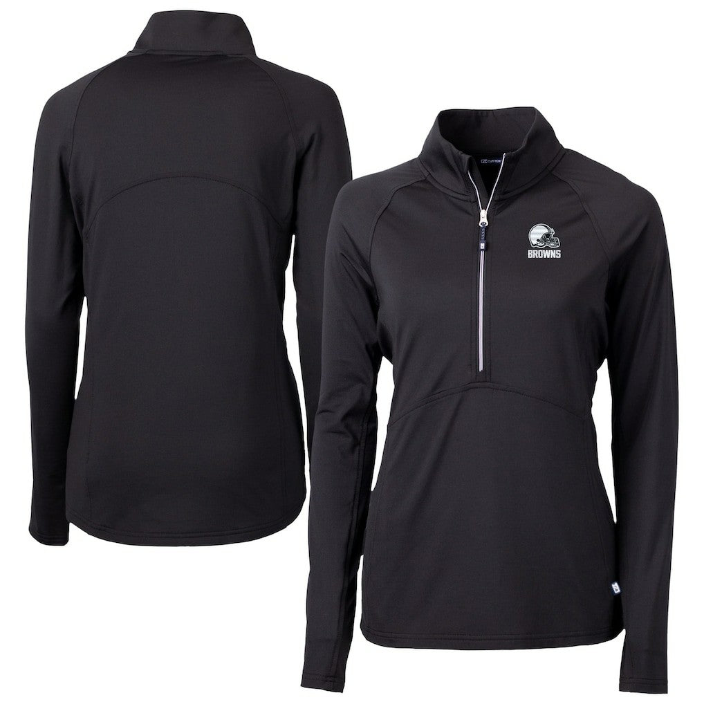 NFL Cleveland Browns Cutter & Buck Women's Adapt Eco Knit Stretch Recycled Half-Zip Pullover Top