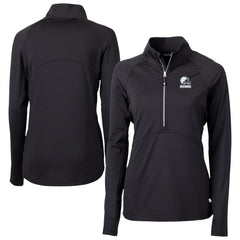 NFL Cleveland Browns Cutter & Buck Women's Adapt Eco Knit Stretch Recycled Half-Zip Pullover Top