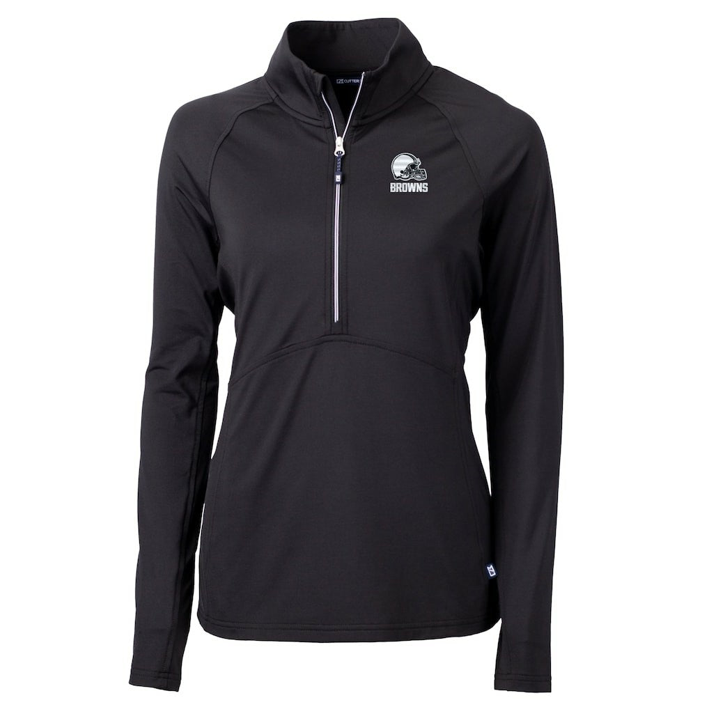 NFL Cleveland Browns Cutter & Buck Women's Adapt Eco Knit Stretch Recycled Half-Zip Pullover Top