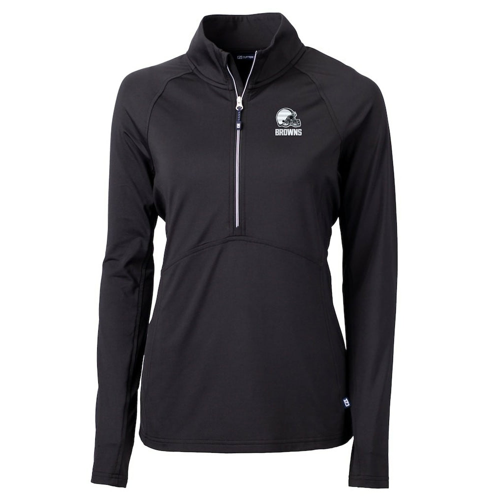 NFL Cleveland Browns Cutter & Buck Women's Adapt Eco Knit Stretch Recycled Half-Zip Pullover Top
