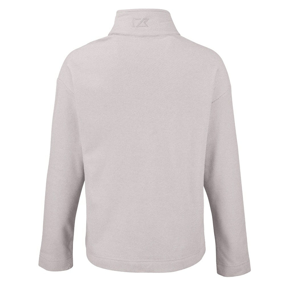 NFL Cleveland Browns Cutter & Buck Women's Hunts Point Eco Textured Fleece Recycled Quarter-Snap Pullover