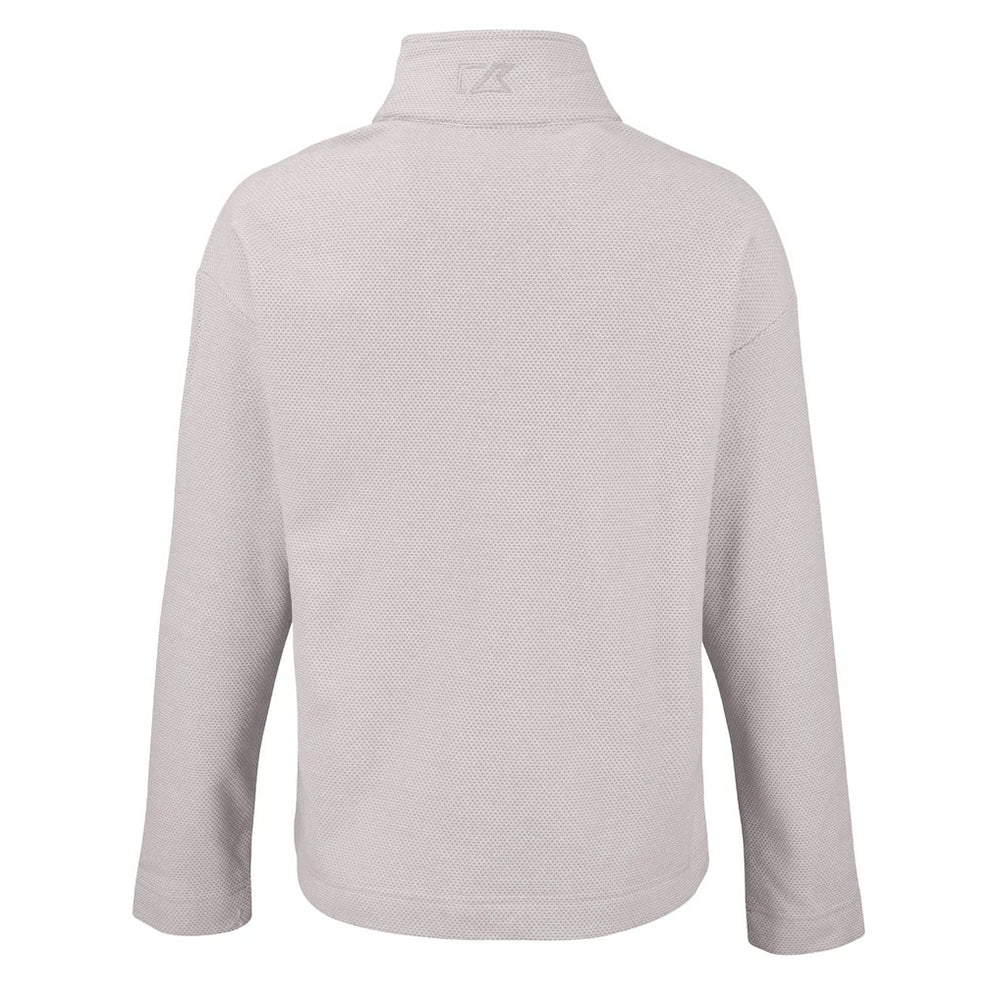 NFL Cleveland Browns Cutter & Buck Women's Hunts Point Eco Textured Fleece Recycled Quarter-Snap Pullover
