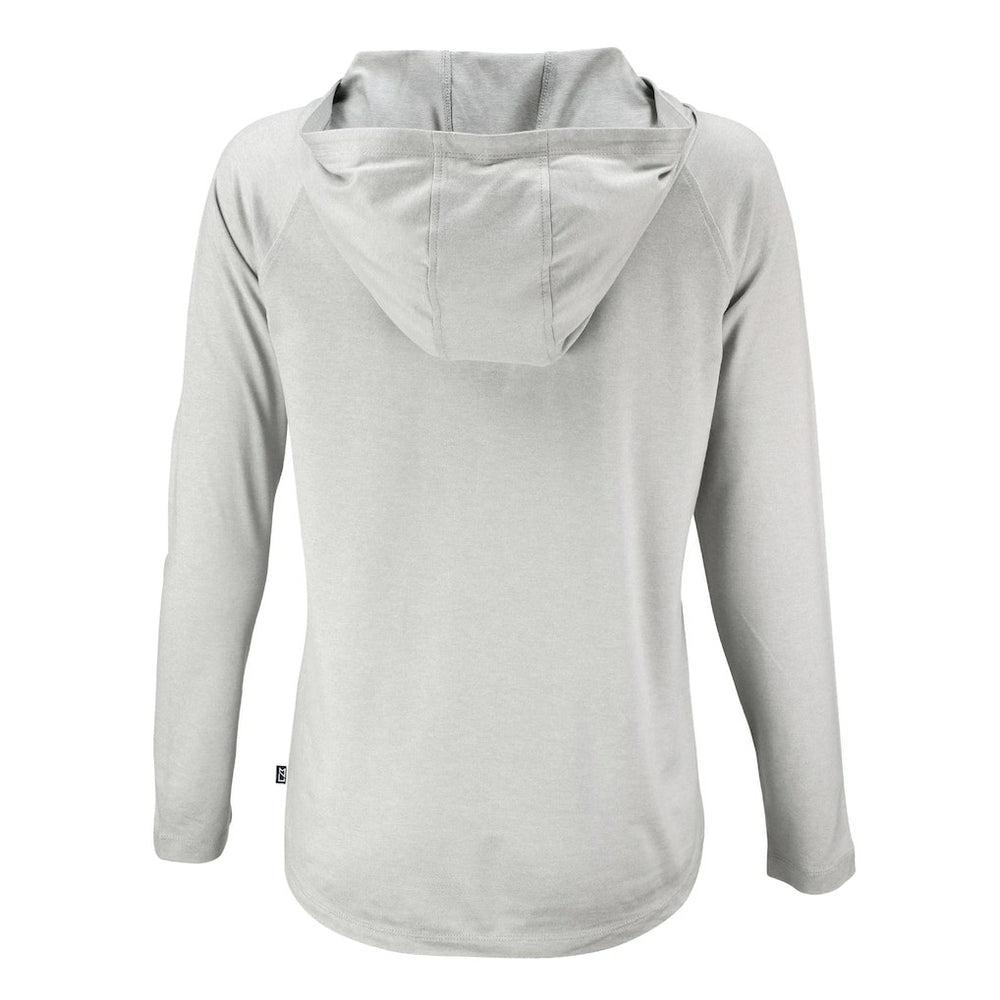 NFL Cleveland Browns Cutter & Buck Women's Coastline Epic Comfort Eco Recycled Quarter-Snap Long Sleeve Hoodie T-Shirt