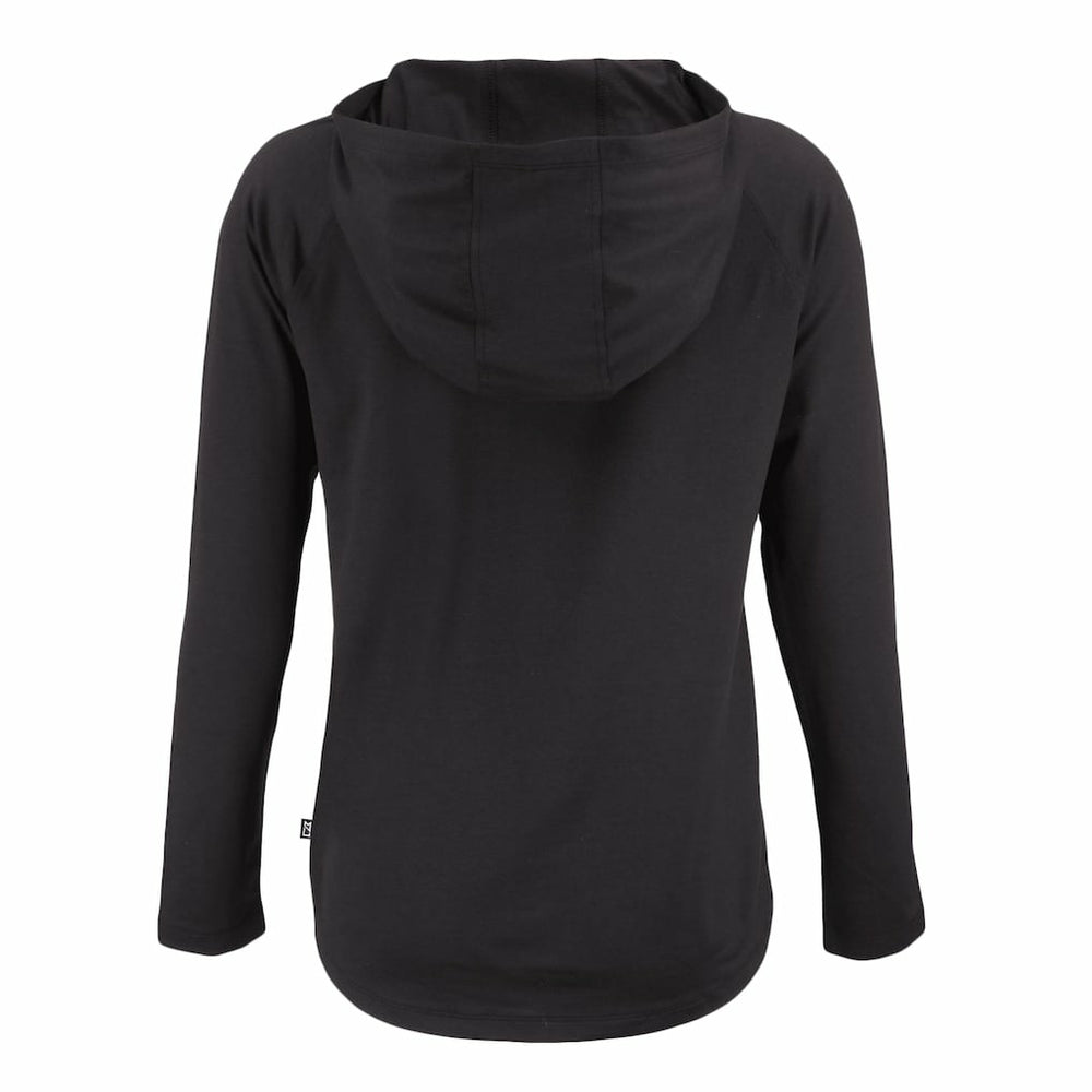NFL Cleveland Browns Cutter & Buck Women's Coastline Epic Comfort Eco Recycled Quarter-Snap Long Sleeve Hoodie T-Shirt