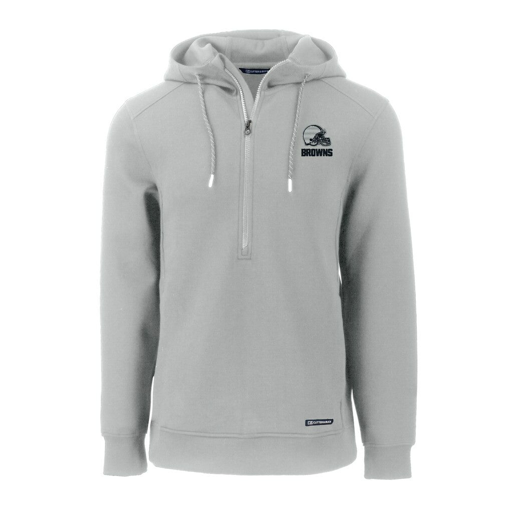 NFL Cleveland Browns Cutter & Buck Roam Eco Recycled Half-Zip Pullover Hoodie