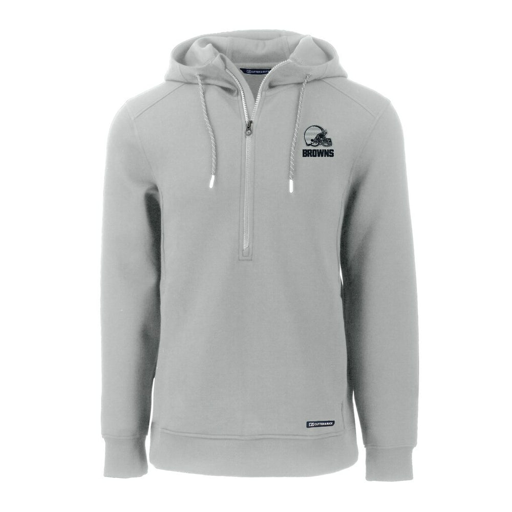 NFL Cleveland Browns Cutter & Buck Roam Eco Recycled Half-Zip Pullover Hoodie