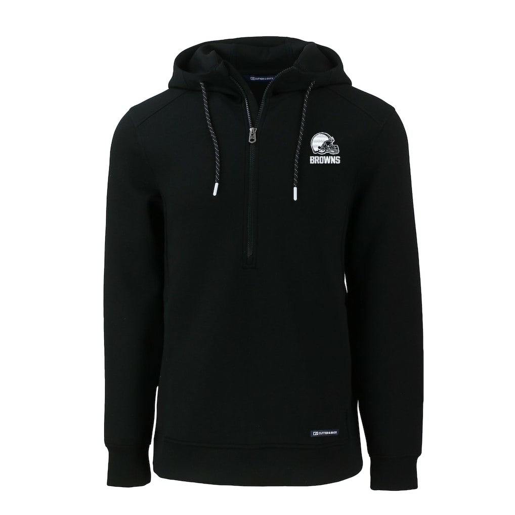 NFL Cleveland Browns Cutter & Buck Roam Eco Recycled Half-Zip Pullover Hoodie