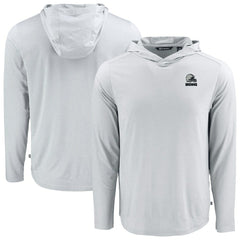 NFL Cleveland Browns Cutter & Buck Coastline Epic Comfort Eco Recycled Long Sleeve Hooded T-Shirt