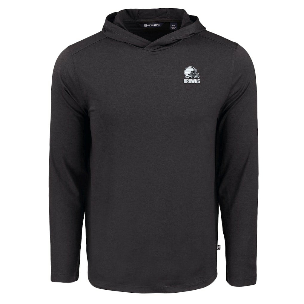 NFL Cleveland Browns Cutter & Buck Coastline Epic Comfort Eco Recycled Long Sleeve Hooded T-Shirt