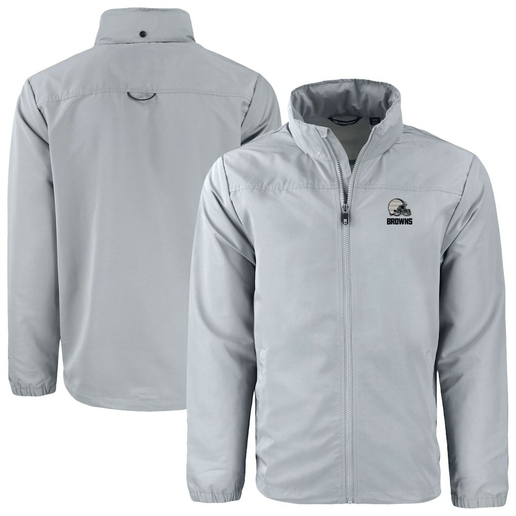 NFL Cleveland Browns Cutter & Buck Charter Eco Recycled Full-Zip Hoodie Jacket