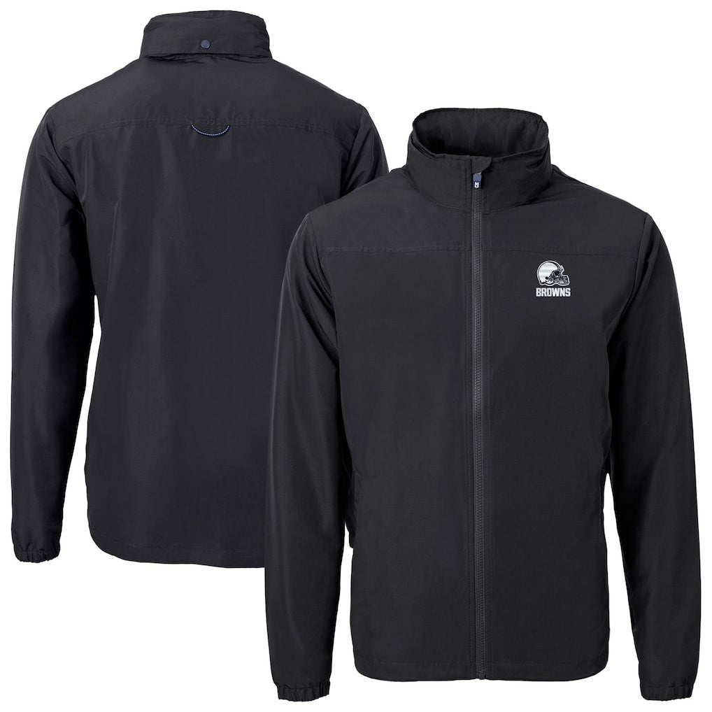NFL Cleveland Browns Cutter & Buck Charter Eco Recycled Full-Zip Hoodie Jacket