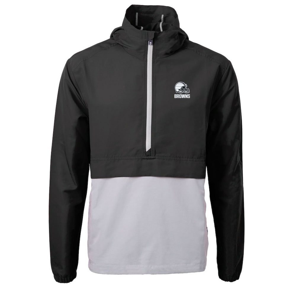 NFL Cleveland Browns Cutter & Buck Charter Eco Recycled Anorak Half-Zip Hoodie Jacket