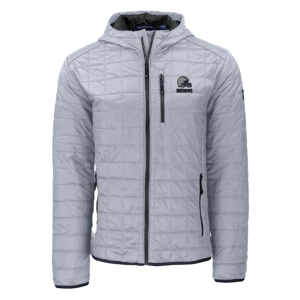 NFL Cleveland Browns Cutter & Buck Rainier Primaloft Eco Full-Zip Hooded Jacket