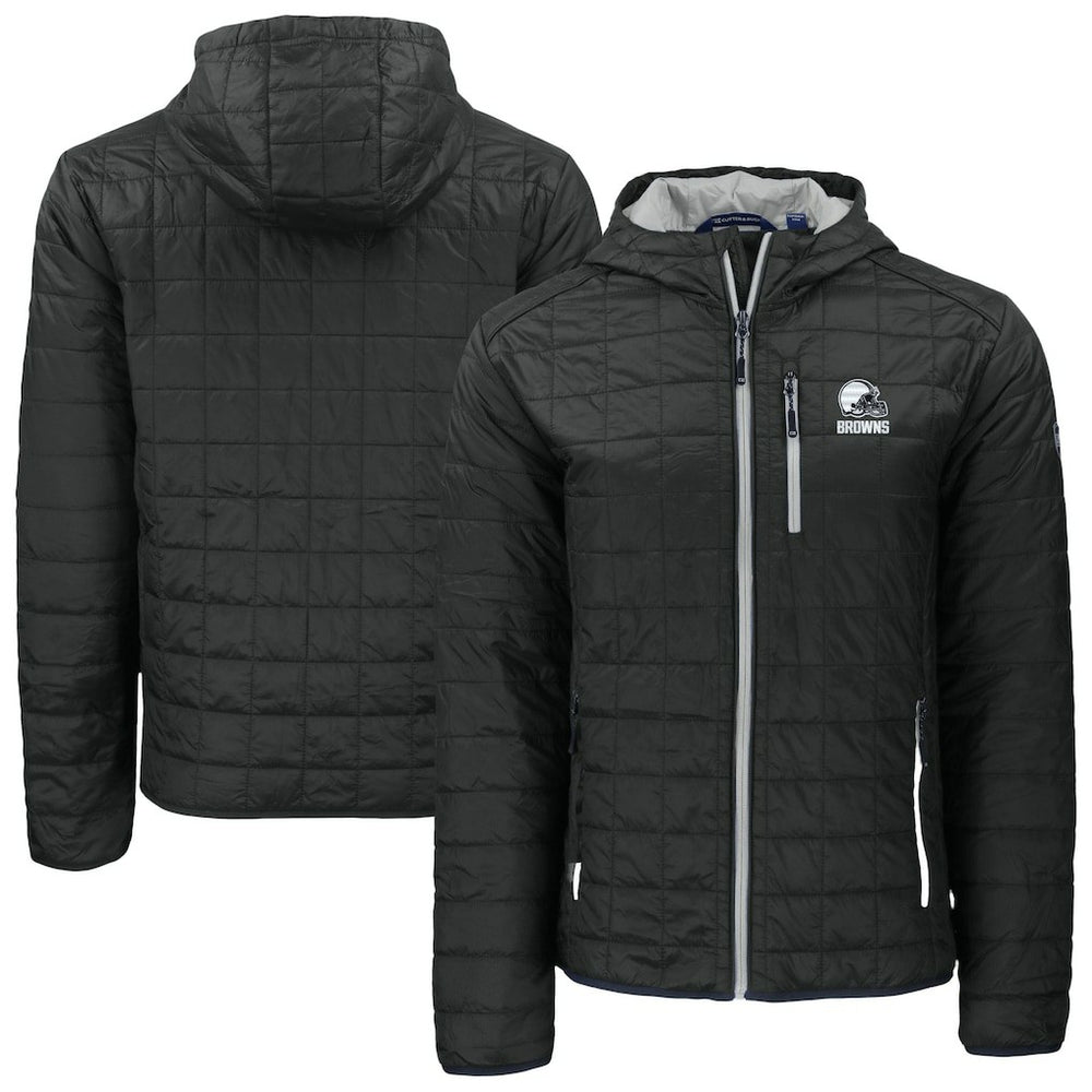 NFL Cleveland Browns Cutter & Buck Rainier Primaloft Eco Full-Zip Hooded Jacket